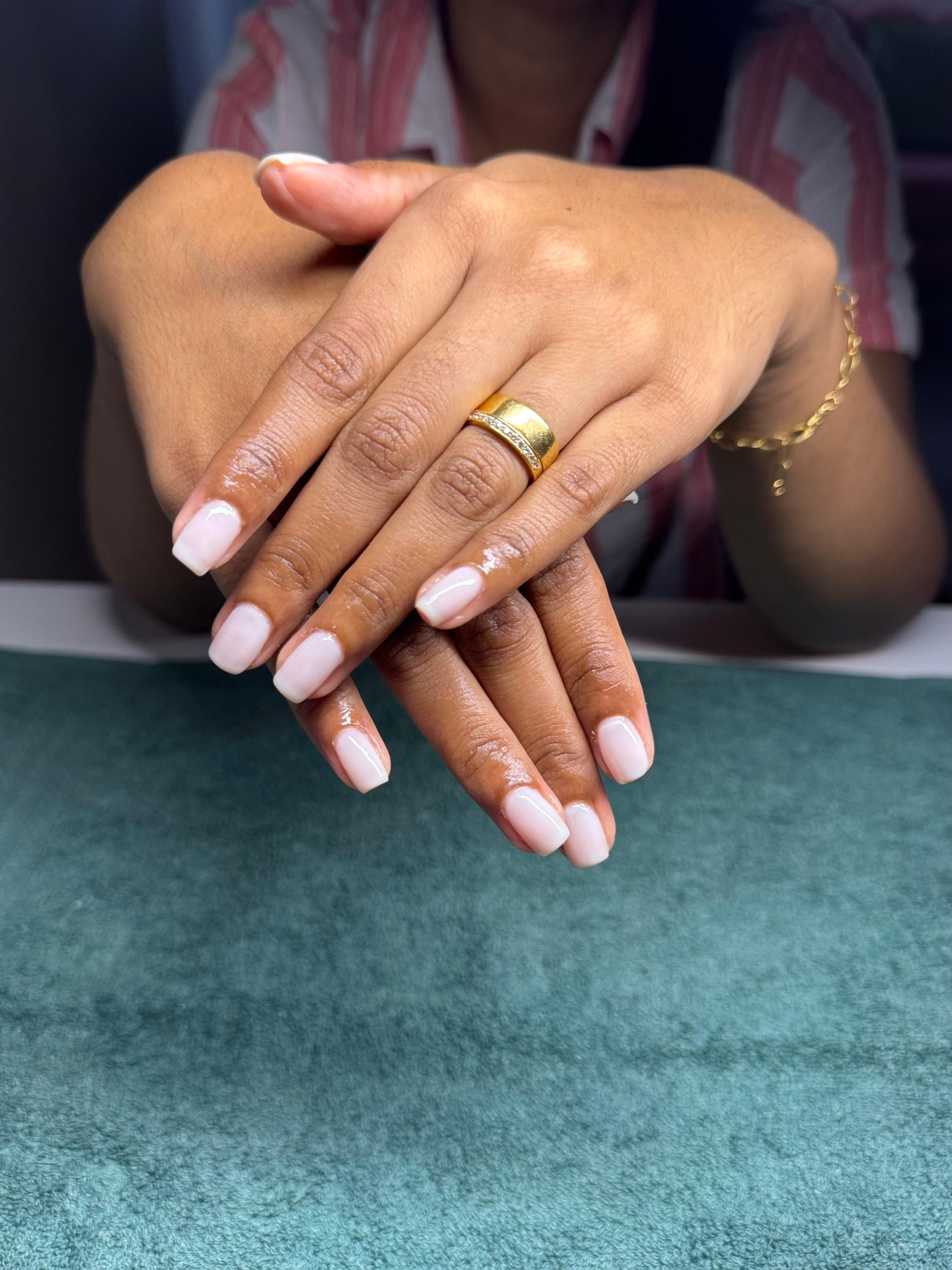 Soft white manicure by Bella’s Nail Studio