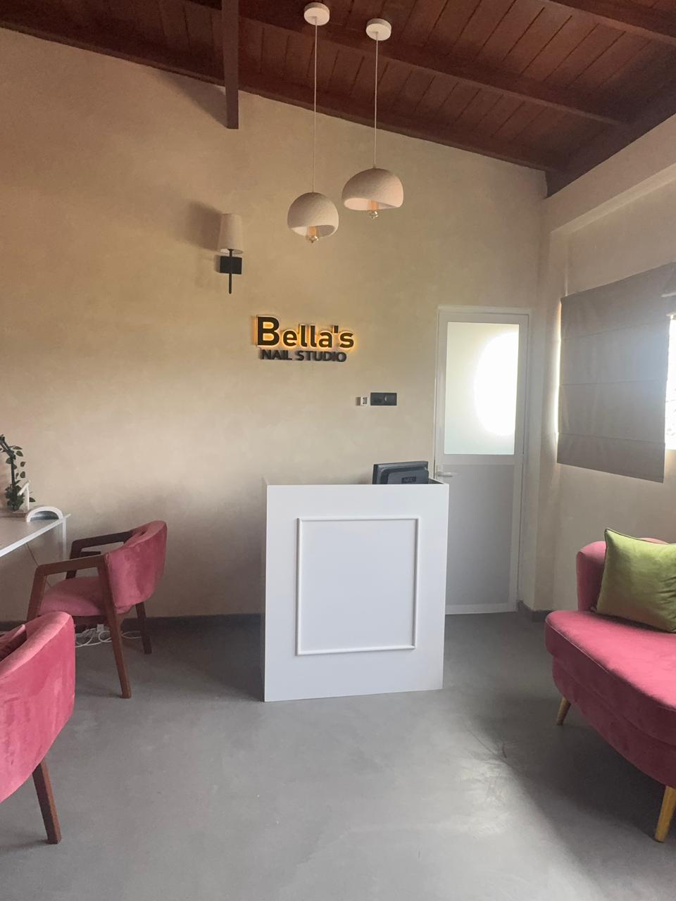 Bella’s Nail Studio reception and founder welcome area